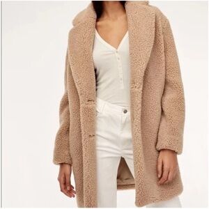Aritzia Wilfred Free Teddy Cocoon Coat